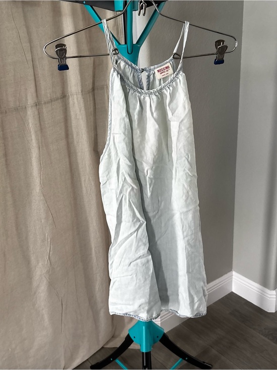 Mossimo Supply Co. Tops - Light Blue Sleeveless Linen Tank - Mossimo